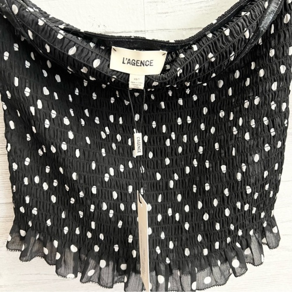 L’agence Aero Off the Shoulder Smocked Top - Picture 3 of 11